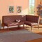 Baxton Studio Sanford Mid-Century Grey Fabric and Walnut Brown Finished Wood 2-PC Dining Nook Banquette Set 184-11340-Zoro - alternate 3